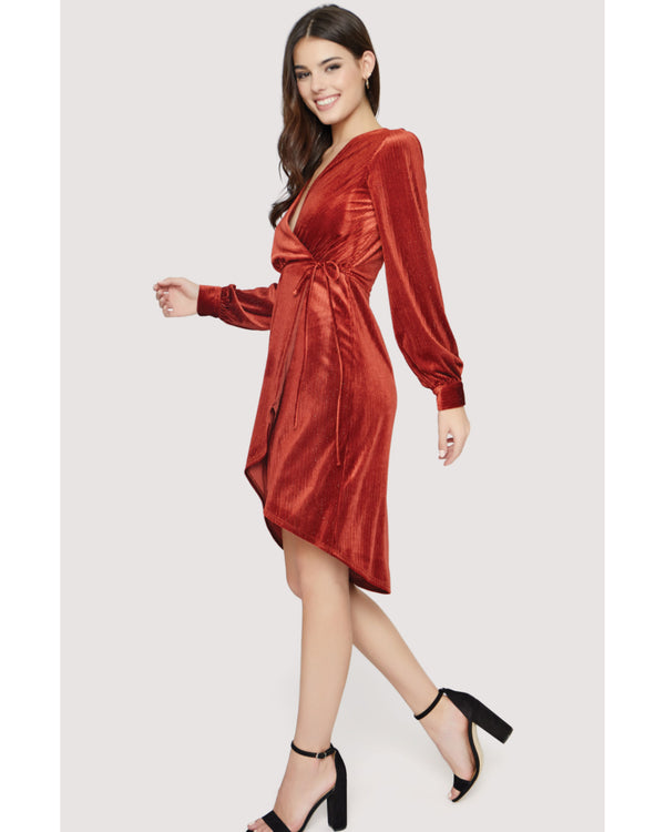 Ms. Charmer Wrap Dress - Holly